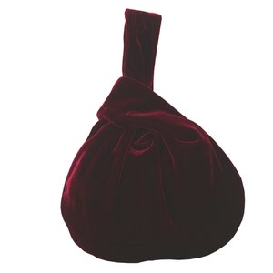 Sac en velours japonais bordeaux
