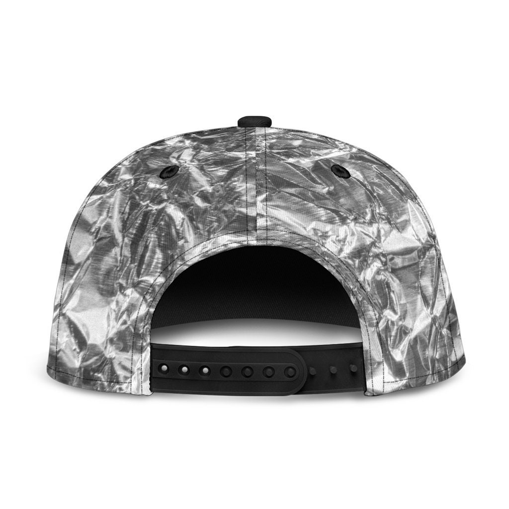 Tin Foil Hat Snapback Cap Tinfoil look Custom Snapback Hat Etsy