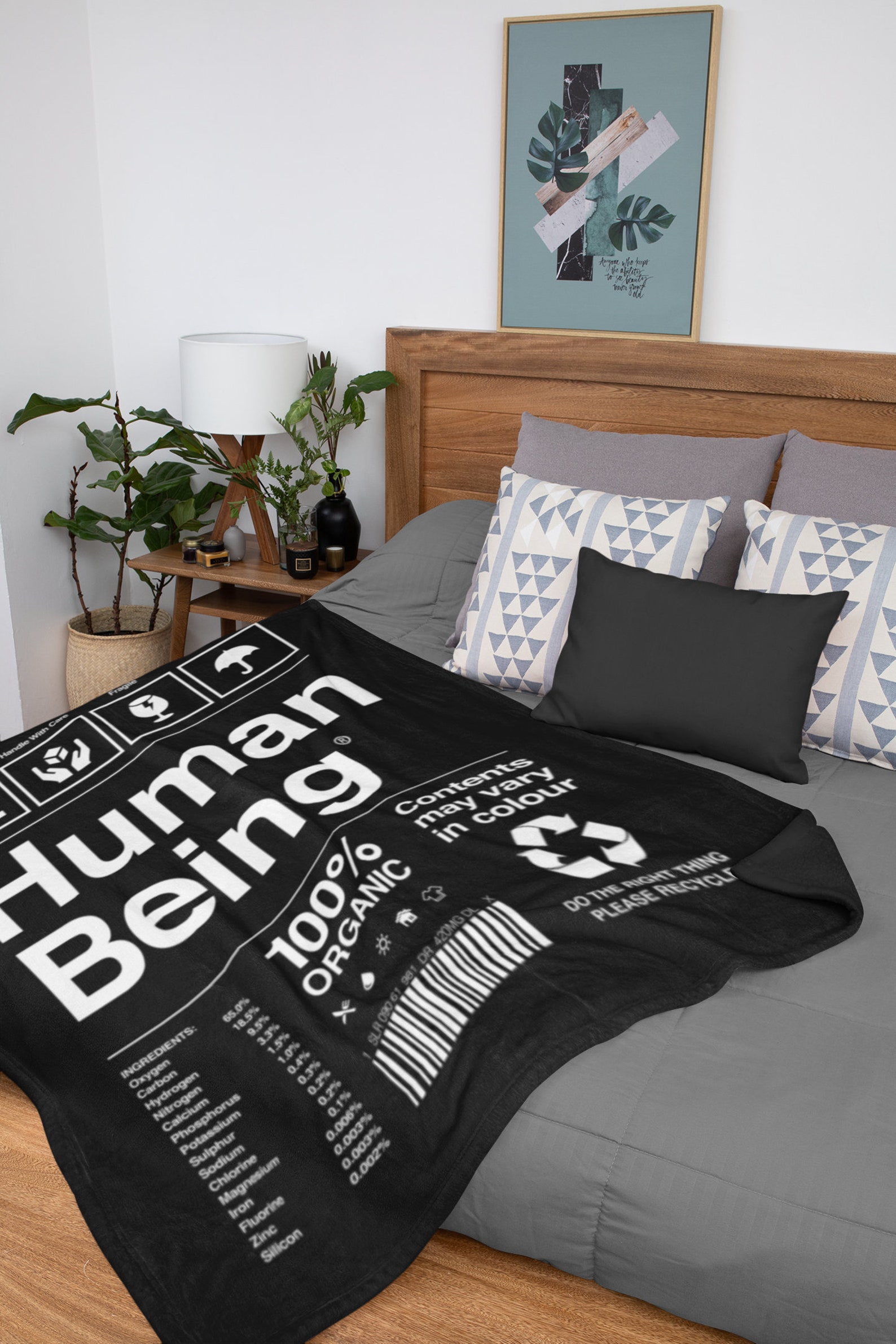 Human Being blanket 3 blanket sizes 2 color options Etsy