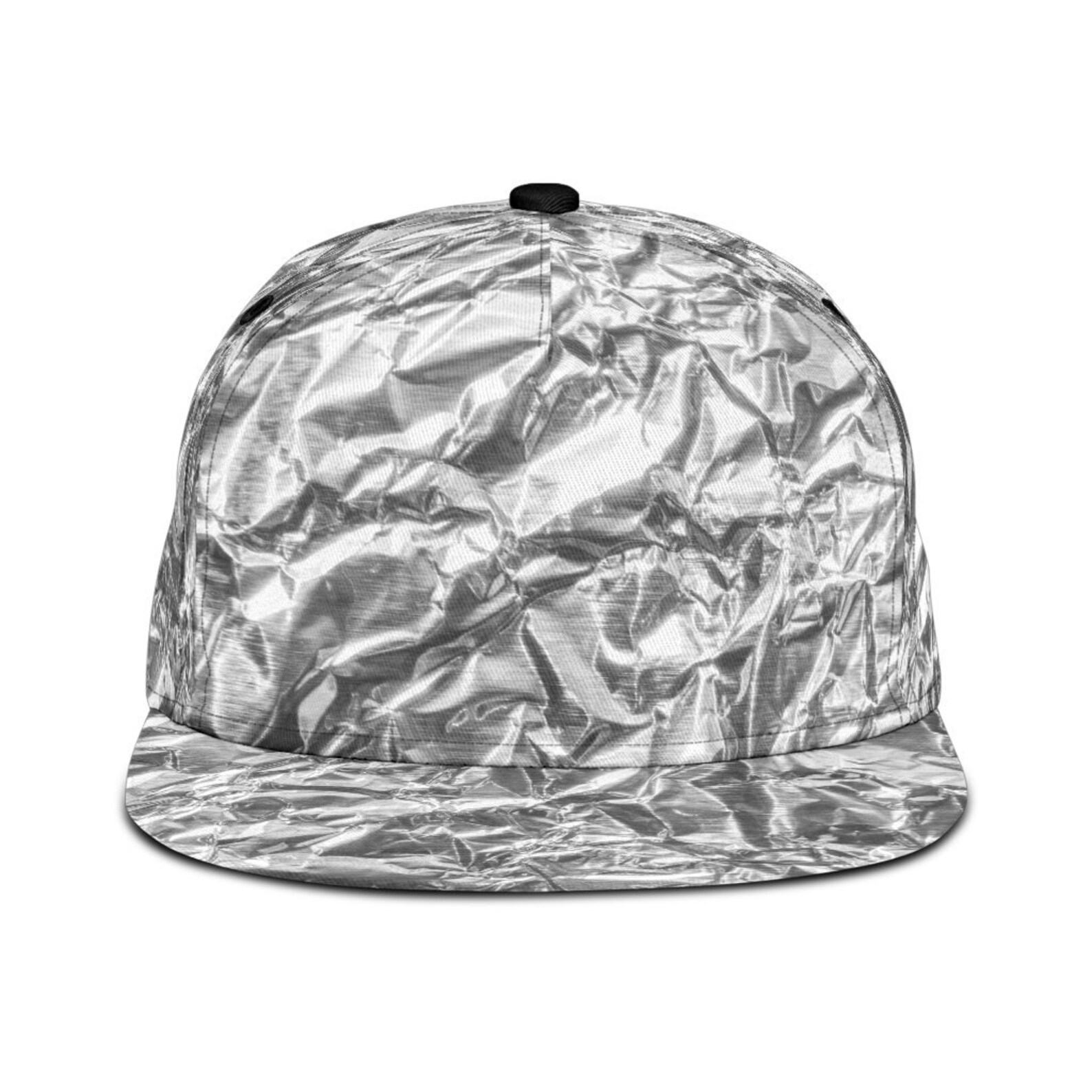 Tin Foil Hat Snapback Cap Tinfoil Look Custom Snapback Hat Etsy