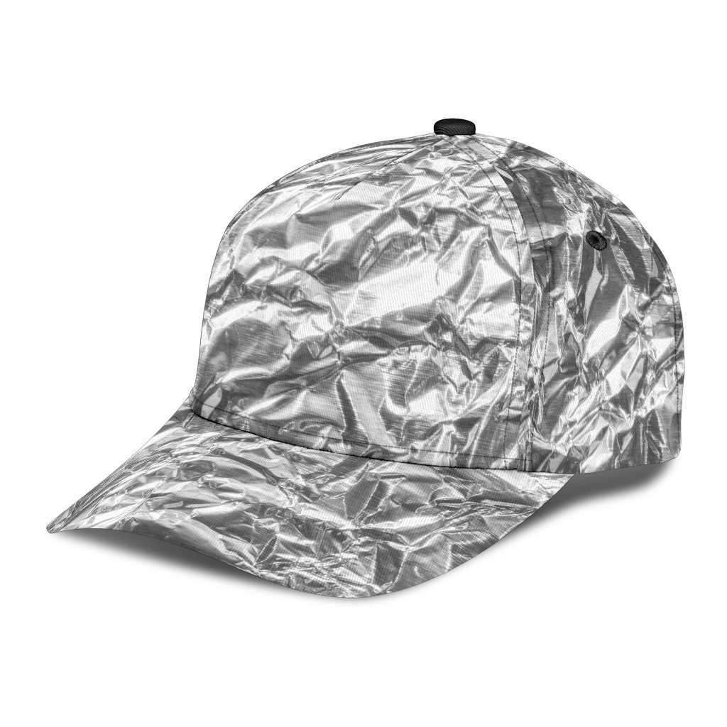 Tin Foil Hat Baseball Cap Tinfoil look Custom Baseball Hat Etsy