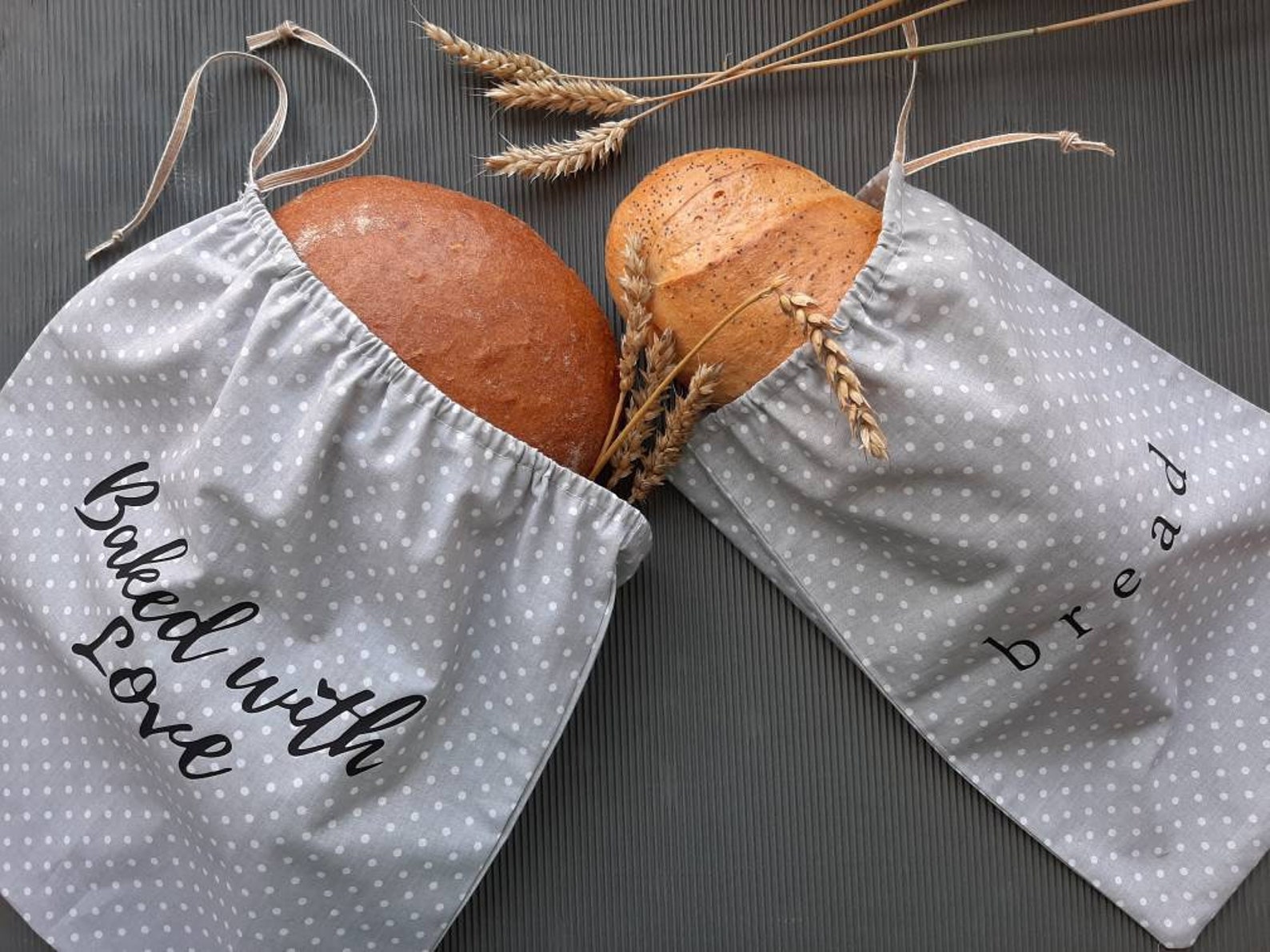 Bread Bag 100 Organic Cotton Natural cotton bread bags with Etsy