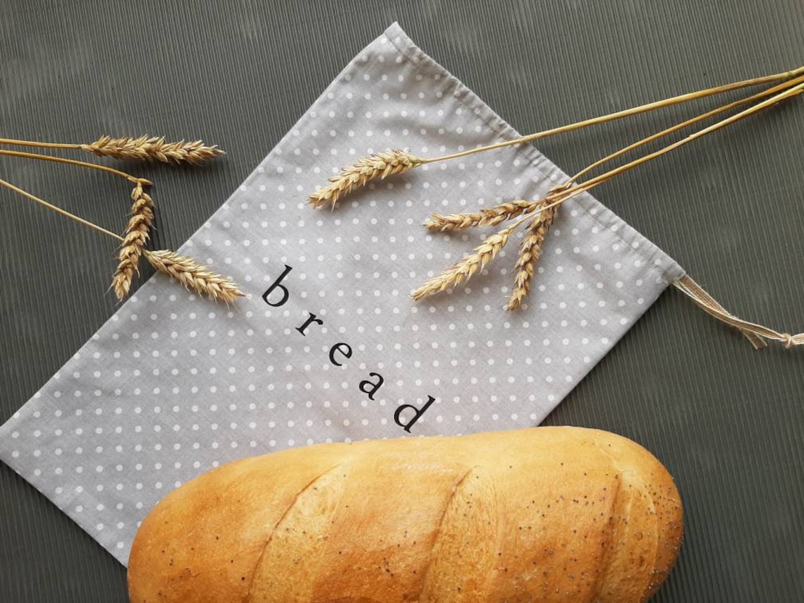 Bread Bag 100 Organic Cotton Natural cotton bread bags with Etsy