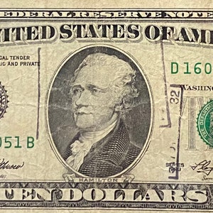 1993 Vintage 10 Dollar Bill