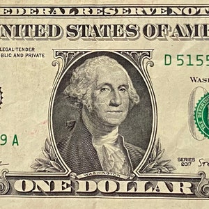 2017 Sequential Ladder One Dollar Bill