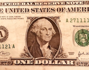 2003 Trinary 1 Dollar Bill