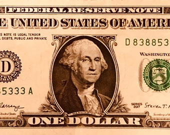 2017 Trinary 1 Dollar Bill