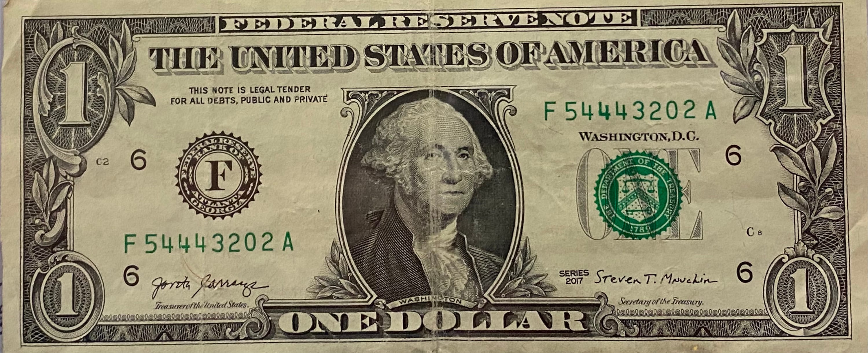 2017 True Ladder 1 Dollar Bill Etsy España