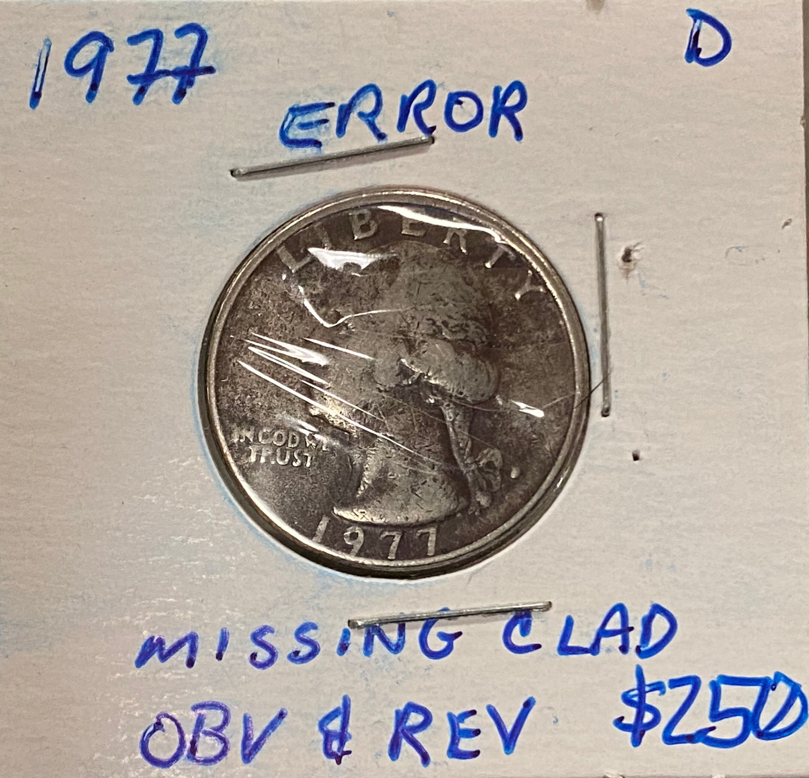1977 D Washington Quarter Missing Clad Obverse and Reverse Etsy