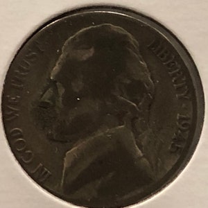 1945S Broadstruck Jefferson Nickel