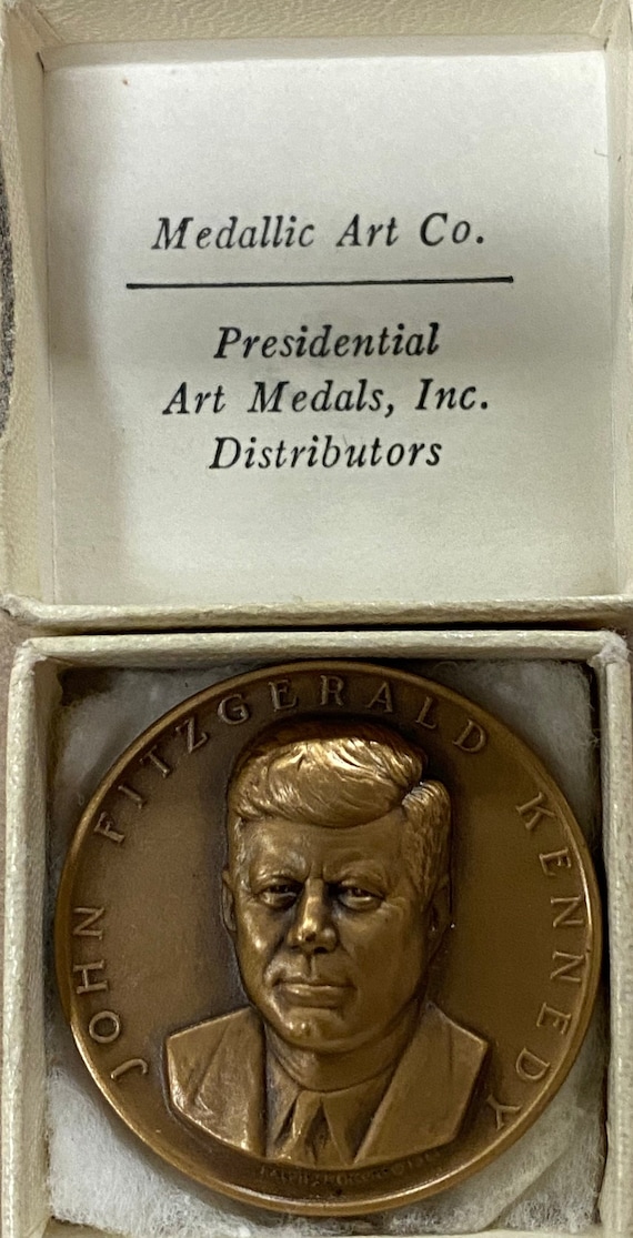 Original 1963 Medallic Art Co Medal Bronze Medallion Life of JFK John F. Kennedy