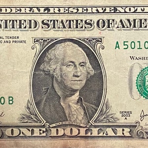Lot of 4 - Every Other Number 1 Dollar Bill