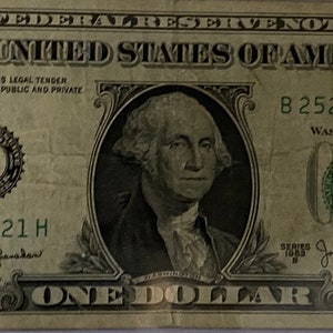 Vintage 1963B 1 Dollar Bill