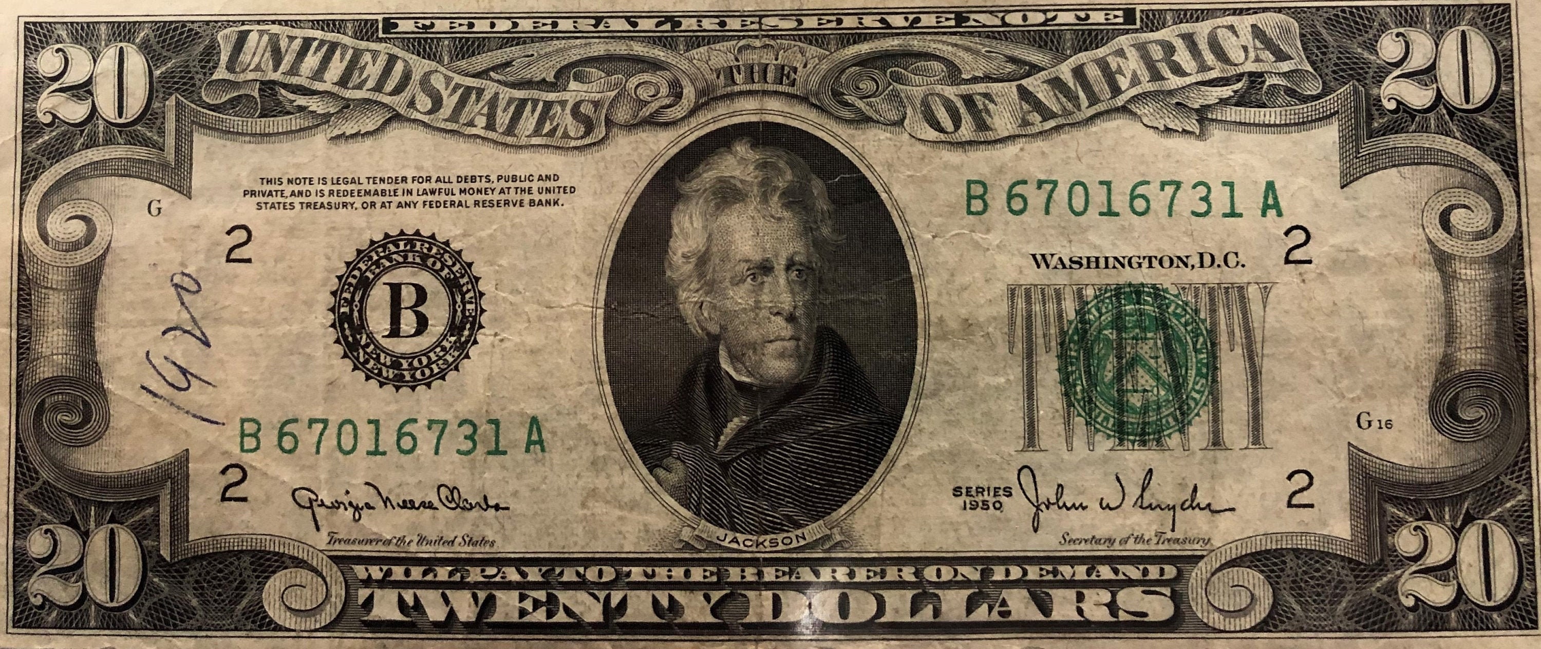 1950 Vintage Ladder 20 Dollar Bill Etsy