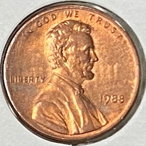 1988 P Brockage Lincoln Penny