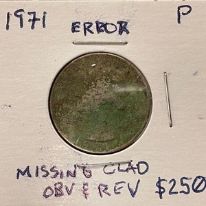 1971P Washington Quarter fehlt verkleidet obver und rückwärts
