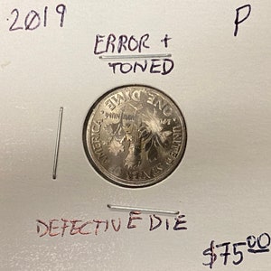 2019P Defective Die Roosevelt Dime