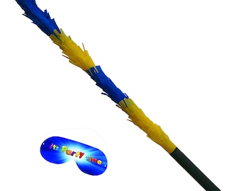 Yellow and Blue Stick for Pinata Smashing Game Piñata Hitting Bashing Bat  Baton Blindfold Game Fun Two Colours 