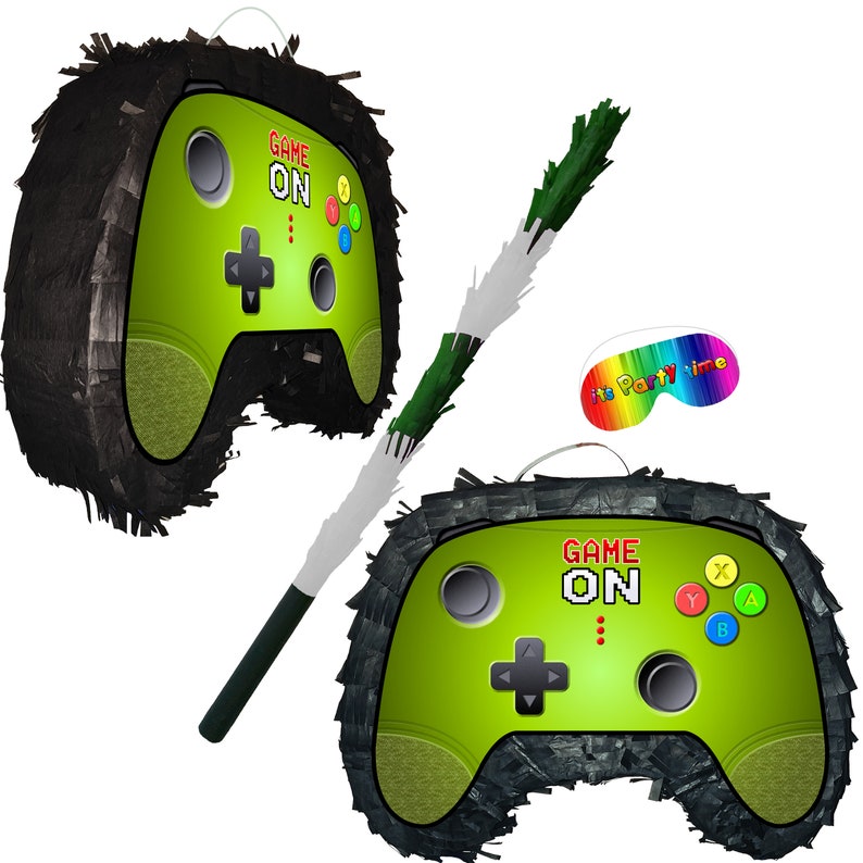 Remote Piñata Party theme pinata video game supplies happy birthday switch controller joystick control gamer Doofer gear stick Clicker stick image 5