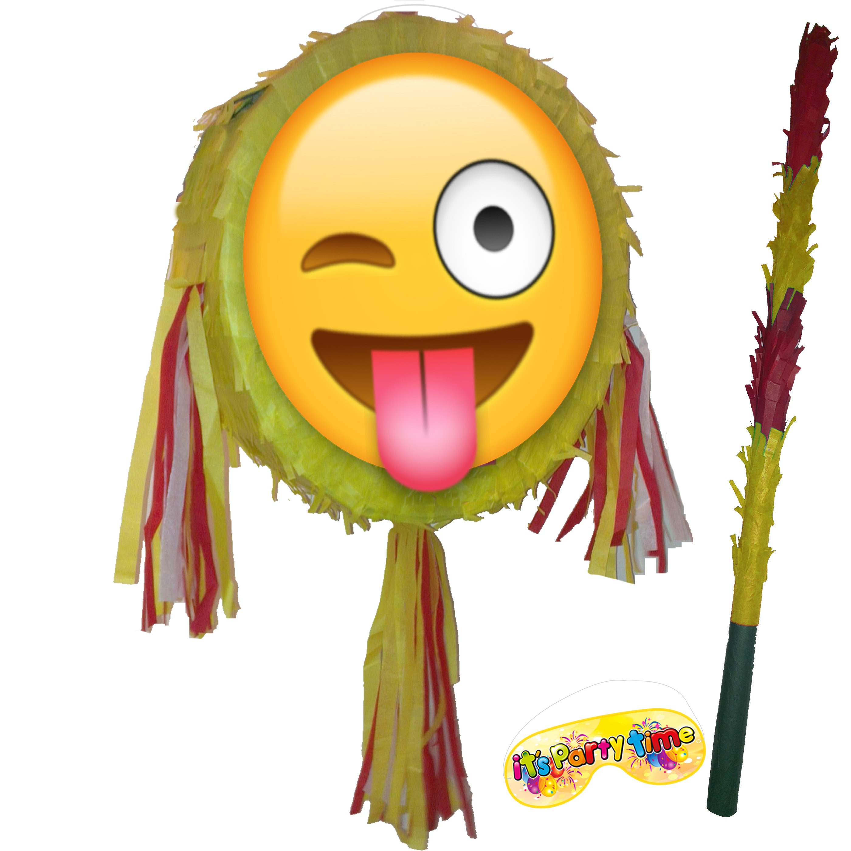 Fun Emoji Pinata Party Theme Round Piñata Supplies Happy Birthday Smash ...