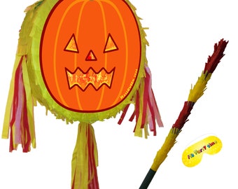 emoji pumpkin Piñata with stick Halloween theme Party pinata supplies birthday blindfold Scary Creepy happy game trick or treat good Friday