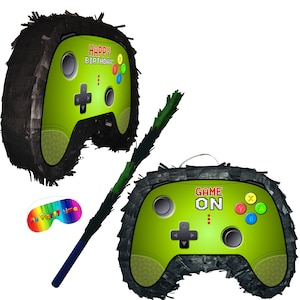 Remote Piñata Party theme pinata video game supplies happy birthday switch controller joystick control gamer Doofer gear stick Clicker stick