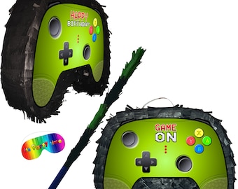 Remote Piñata Party theme pinata video game supplies happy birthday switch controller joystick control gamer Doofer gear stick Clicker stick