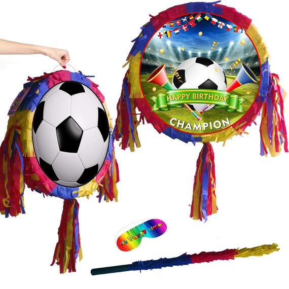 Piñata De Tenis Para Fiestas Infantiles - Con Forma De Pelota De Tenis, Incluye Confeti, Decoración Deportiva