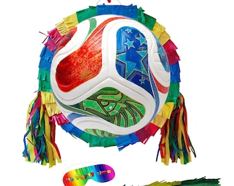Piñata de fútbol 2026 con palo - Juego de fiesta de fútbol