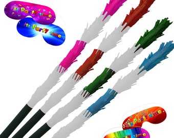 White Blue Pink Red Green Stick for Pinata smashing party game Piñata Hitting bashing bat baton blindfold fun Bright colours Boys Girls Kids