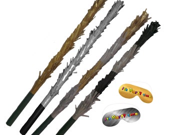 Gold Silver Stick for Pinata smashing party game Piñata Hitting bashing bat baton blindfold fun Bright colours Girls Kids Metallic