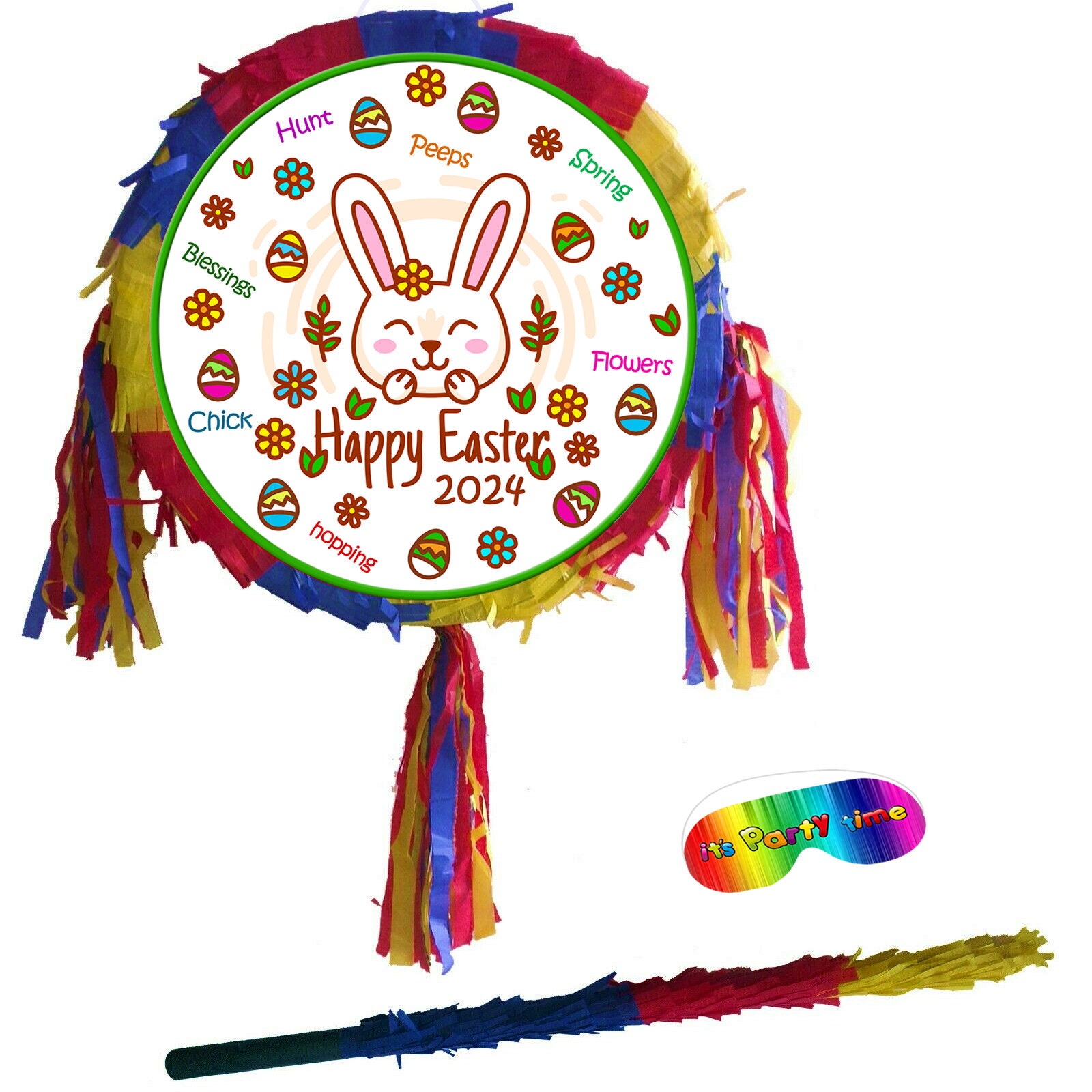 Easter 2024 Bunny Rabbit Pinata With Stick New Good Friday Happy ...