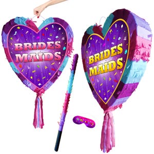 Bridesmaids heart pinata and stick girls Party love theme supplies happy Game team hen Do prom wedding stag bachelor bride to be night tribe