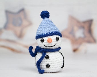 Snowman PDF Pattern. Christmas Winter Toy Pattern Amigurumi. Christmas ornaments, Christmas Amigurumi Snowman. Crochet pattern PDF.
