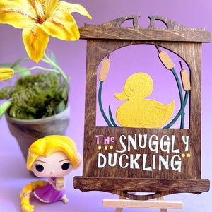 Whimsical Tangled Princess Home Sign: Disney Inspired Decor  The Snuggly Duckling Wood Tangled Sign 7inx9in