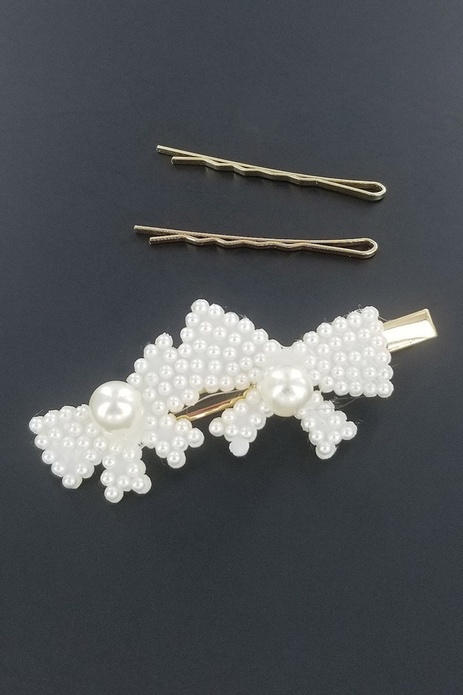 3pc Faux Pearl Hair Clip Set Etsy Norway