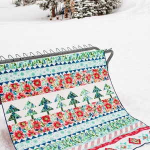 Sweater Weather Quilt Kit or Quilt Pattern  Featuring Starflower Christmas Collection By Laura Muir By Create Joy Project For Moda Fabrics.