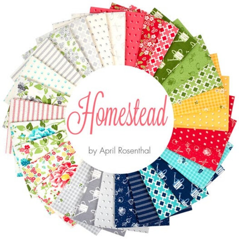 Fat Eighth Bundle Homestead Fat Quarter Bundle Jelly Roll Layer Cake Honey Bun Charm Pack by April Rosenthal For Moda Fabrics
