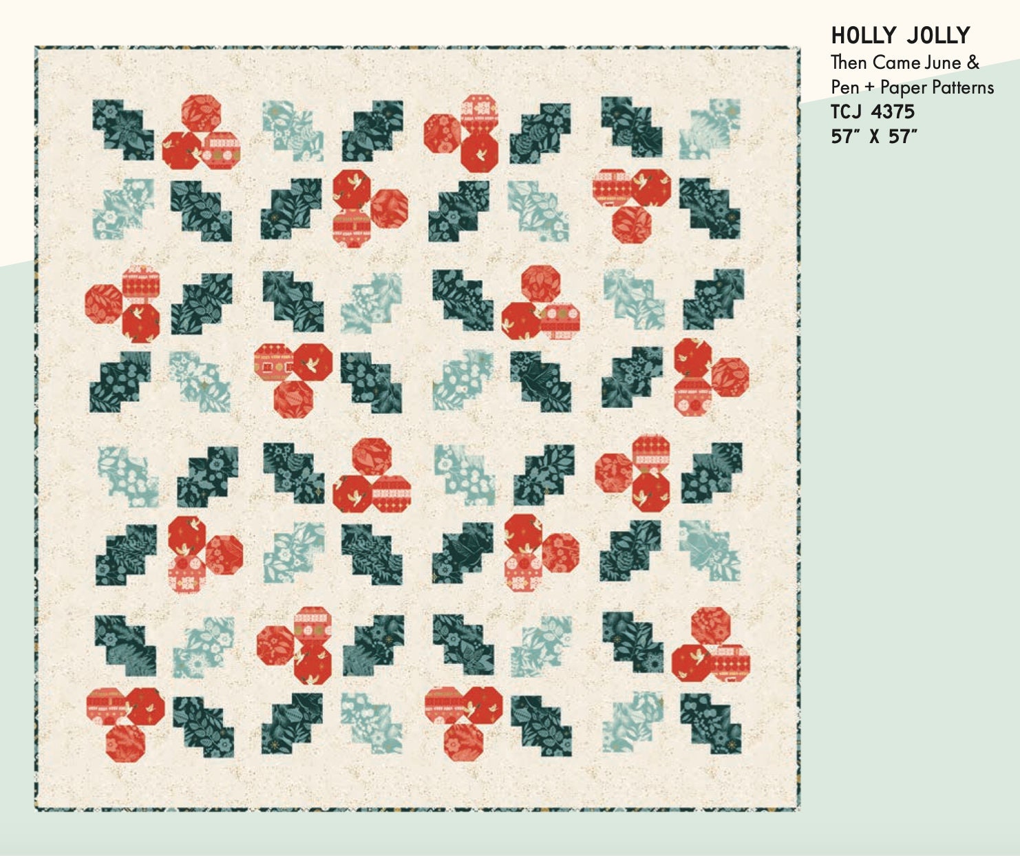 Holly Jolly Quilt Pattern Then Came June TCJ4375 Featuring Etsy