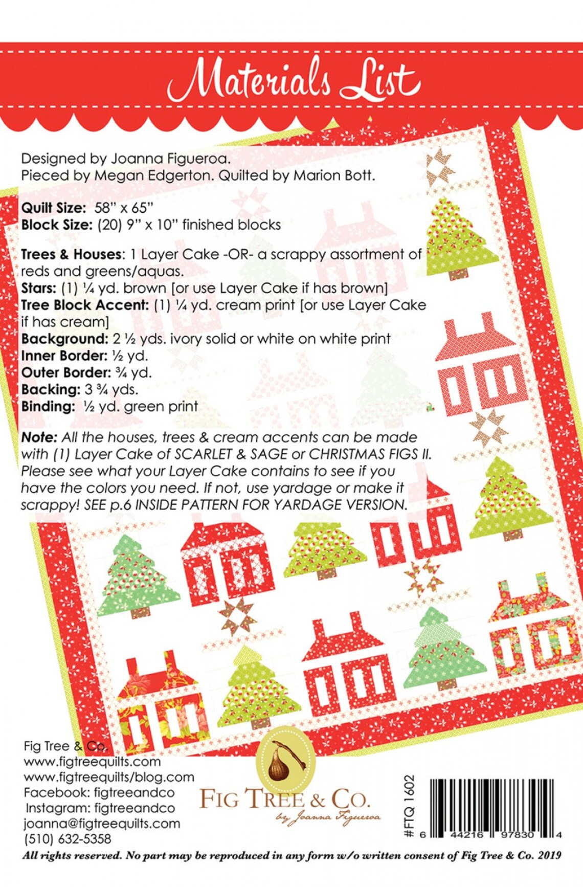 Little House in the Woods Quilt Pattern Featuring Christmas Etsy