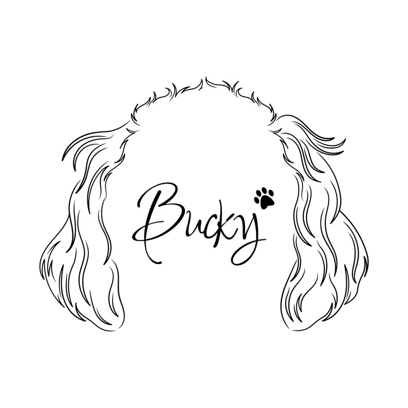 Cat Ear Outline Svg Custom Pet Tattoo Minimalist Etsy