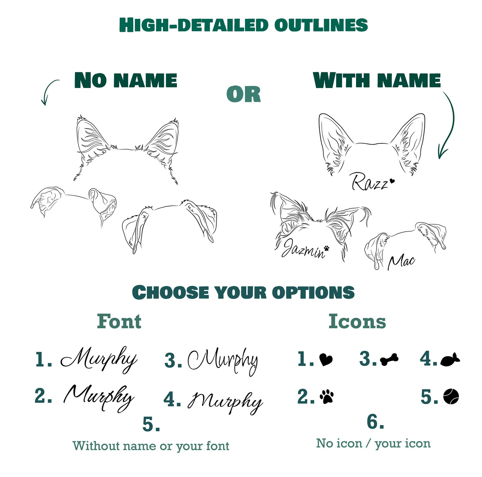 Cat Ears Outline Tattoo Cat Ears Drawing Cat Ears and Name Etsy