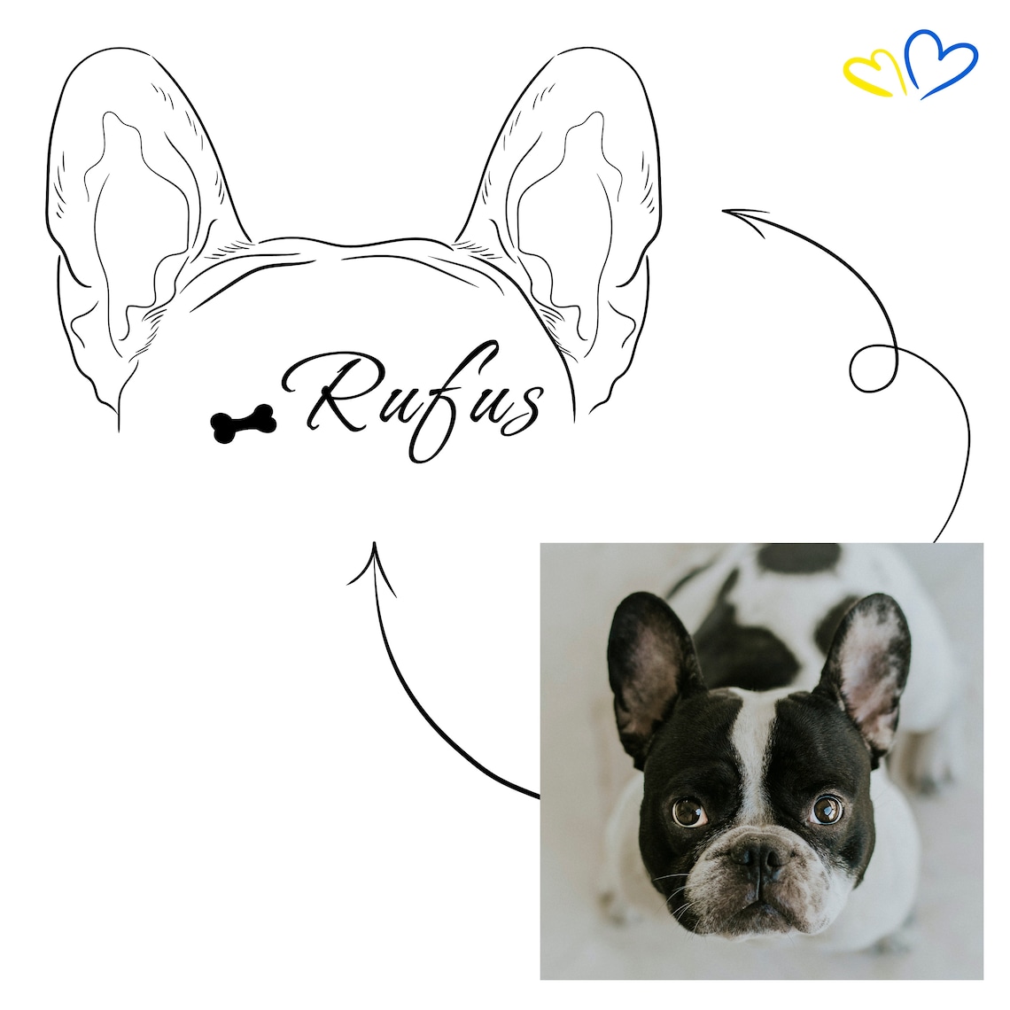 German Shepherd Ear Outline Dog Ear Tattoo Pet Ears Outline Etsy