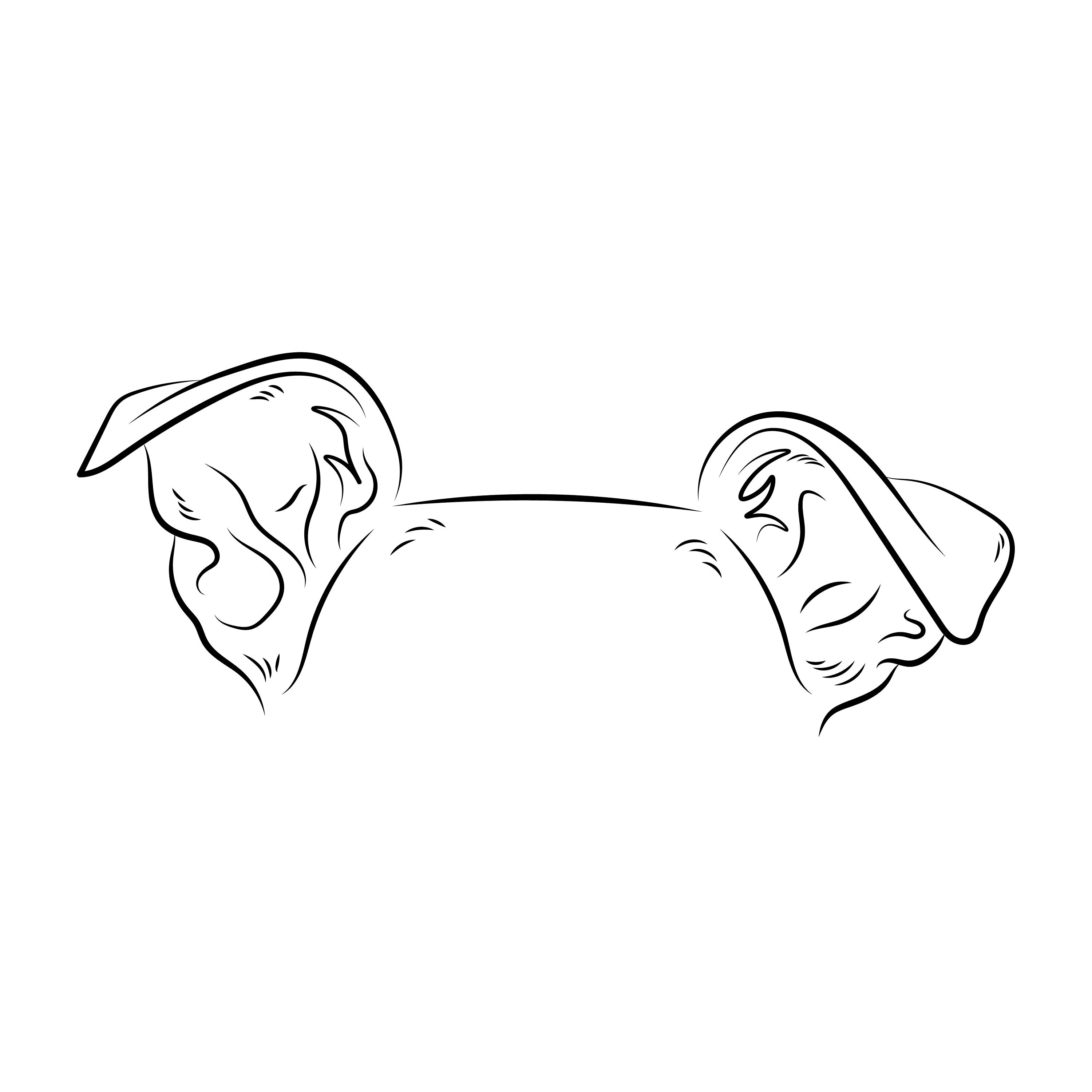 Cat Ear Outline Dog Tattoo Design Svg Puppy Ears Dog Line Etsy UK