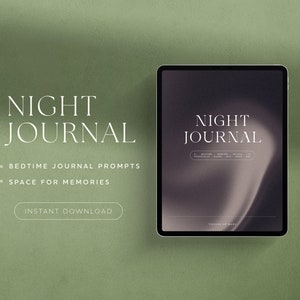 2024 Night Journal for Goodnotes, Notability | Bedtime Routine | Digital Journal for iPad & Tablet | Gratitude Log | Evening Ritual