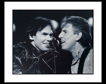 Playing On Stage 8x10 Print Framed Neil Young Autograph Replica Print