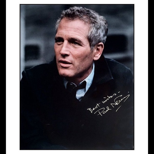 Ultra raro - Paul Newman - Leyenda de la película - Auténtico autógrafo firmado a mano