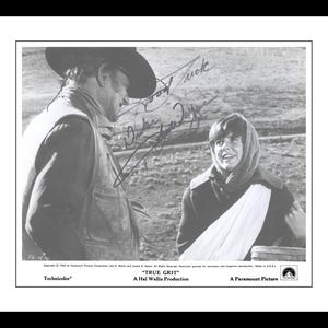 Pièce rarissime - John Wayne - True Grit - Légende du cinéma - Autographe authentique signé à la main