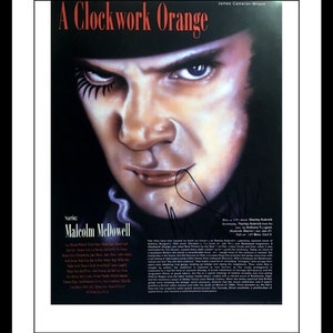 Ultra Cool - Clockwork Orange - Malcolm McDowell - Authentic Hand Signed Autograph