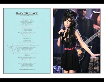 Ultra Raro - Amy Winehouse - Leyenda de la música - Auténtico autógrafo firmado a mano